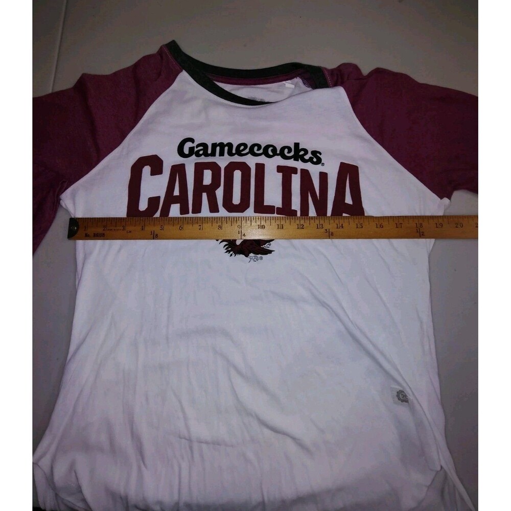 Three Square South Carolina Gamecocks Baseball Tee Shirt Raglan XL Burgundy... - Picture 7 of 11